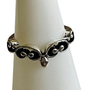 New Bohemian Art Deco Floral Sterling Silver Handmade Ring